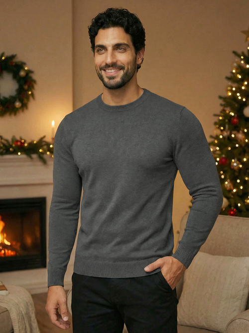 Moški pulover grafitni OZONEE NB/MMB602/3Z