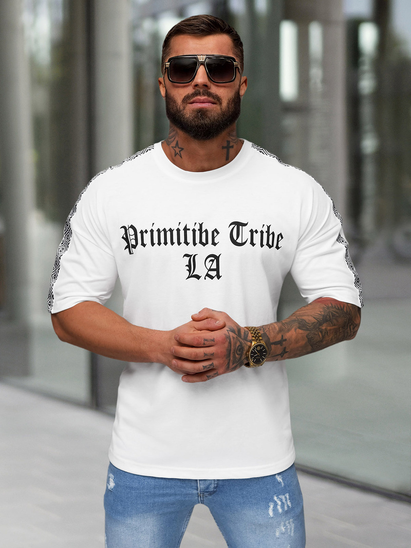 Moška majica beli OZONEE JS/8B1380/1