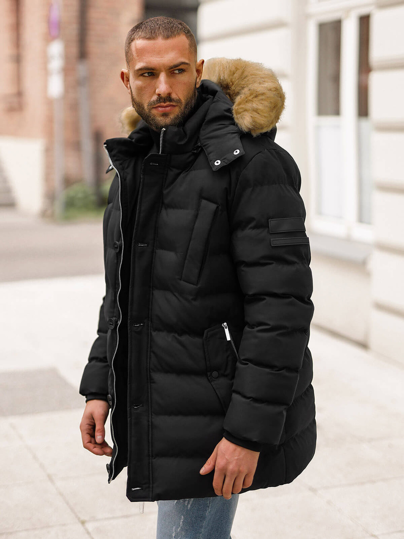 Moška zimska jakna črna OZONEE JS/5M3122/392Z