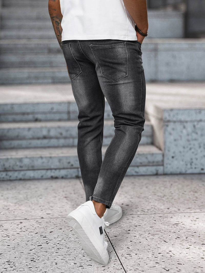 Moške kavbojke grafitne OZONEE NB/MP0199GS