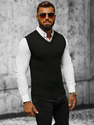 Moški pulover črni OZONEE NB/MM6005/4Z