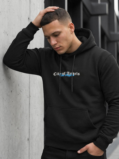 Moška jopa s kapuco črna OZONEE JS/21B1901/3