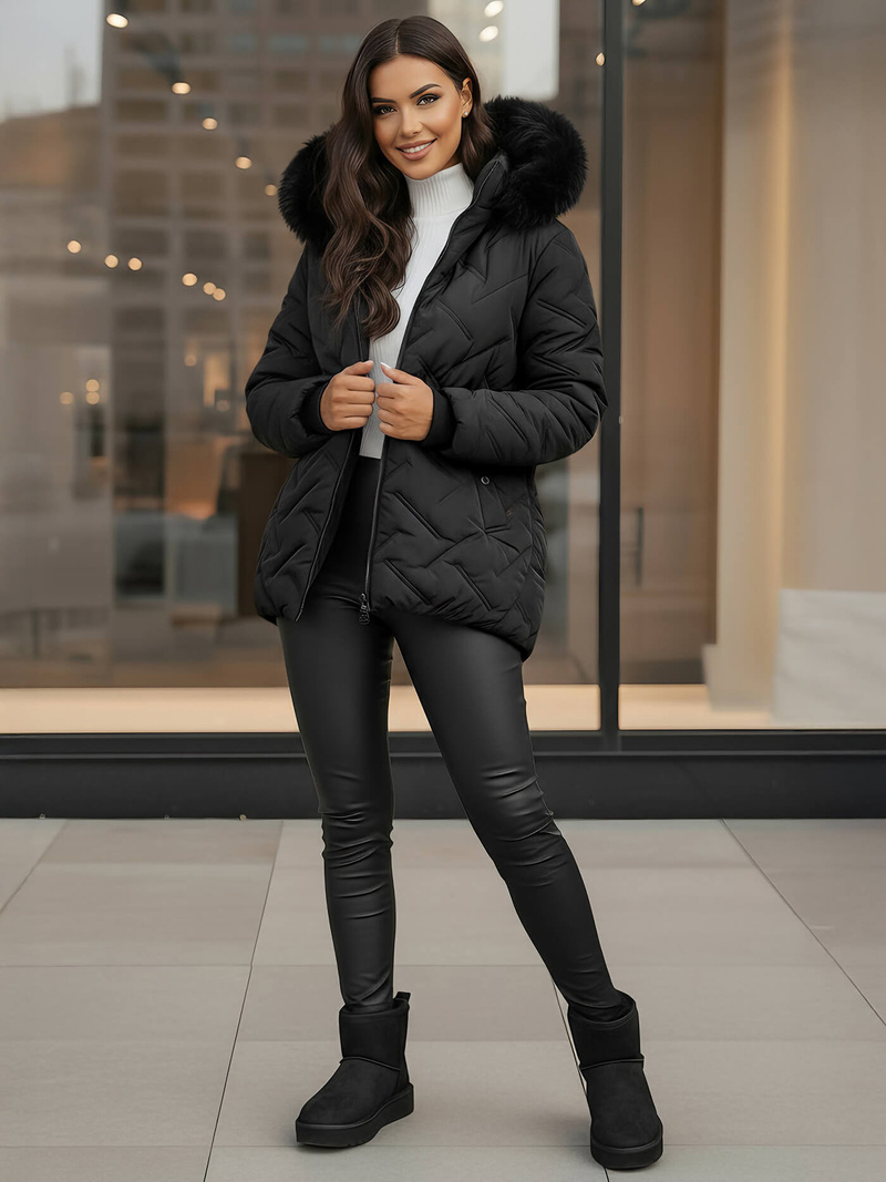 Ženska jakna črna OZONEE JS/16M9296/392Z