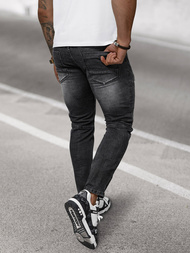 Moške kavbojke črne OZONEE NB/MP0142N