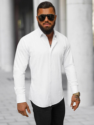 Elegantna moška srajca bela OZONEE O/V119