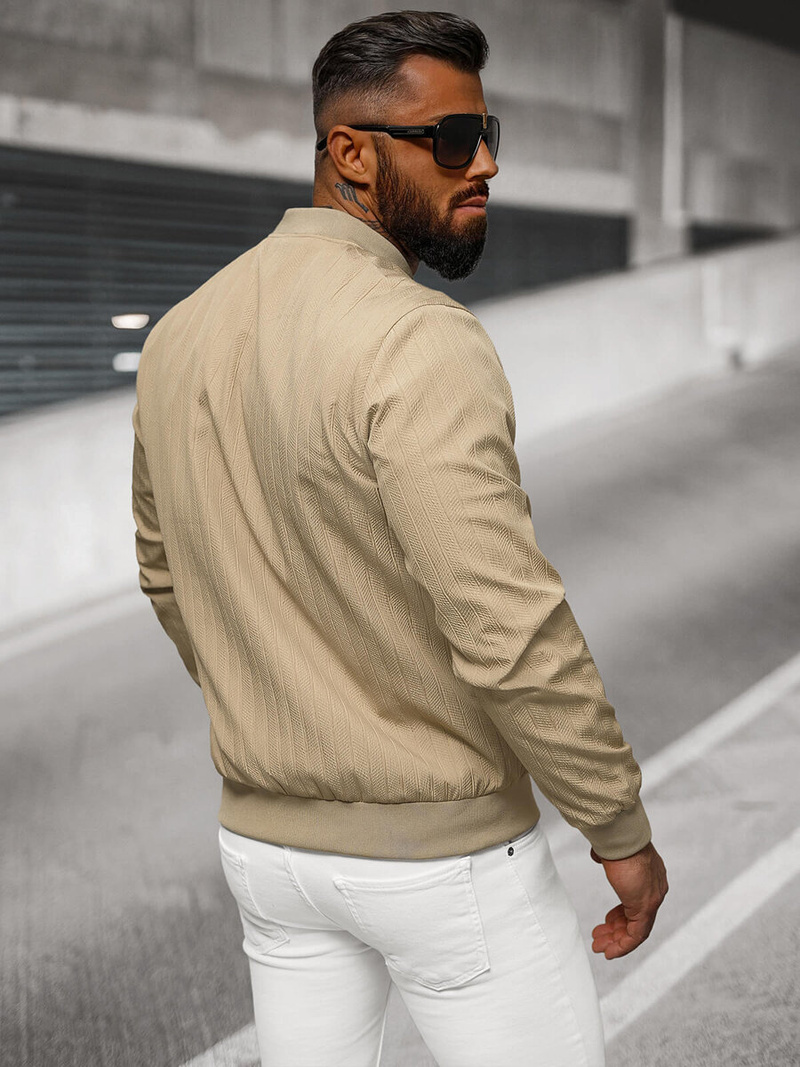 Moška prehodna jakna bež OZONEE O/7701