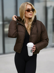 Ženska jakna čokolada OZONEE JS/16M9187/158