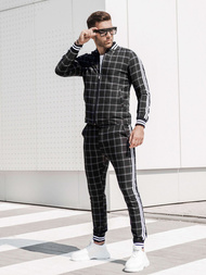 Komplet moški - jakna in hlače chino črni OZONEE DJ/5547