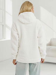 Ženska jopica s kapuco bela OZONEE JS/HH192/1