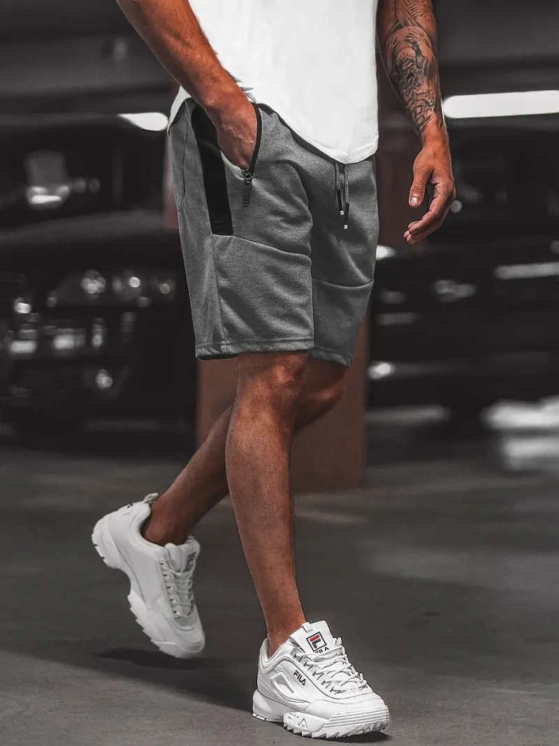 Moške športne kratke hlače grafitne OZONEE O/WW20013/3