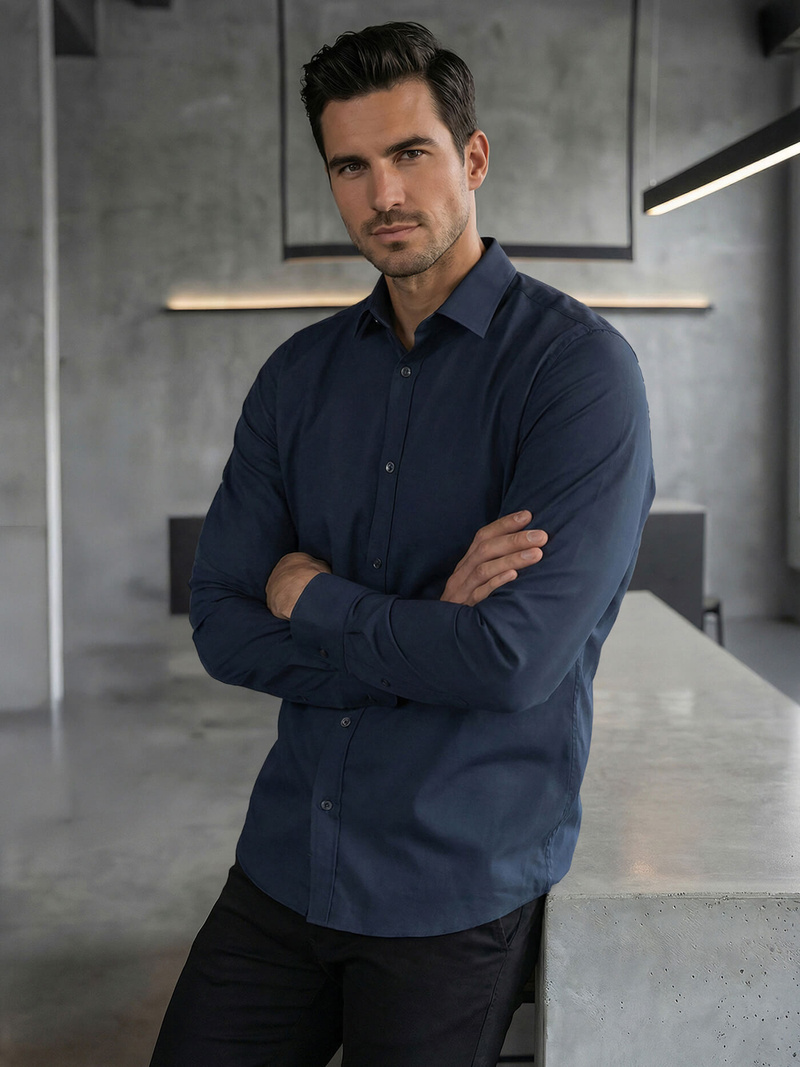 Moška srajca modra OZONEE V/V188Z