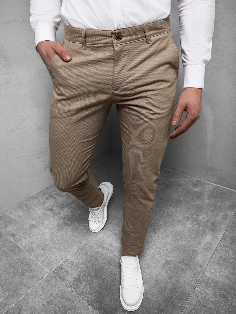 Moške kratke jeans hlače camel OZONEE DJ/5504
