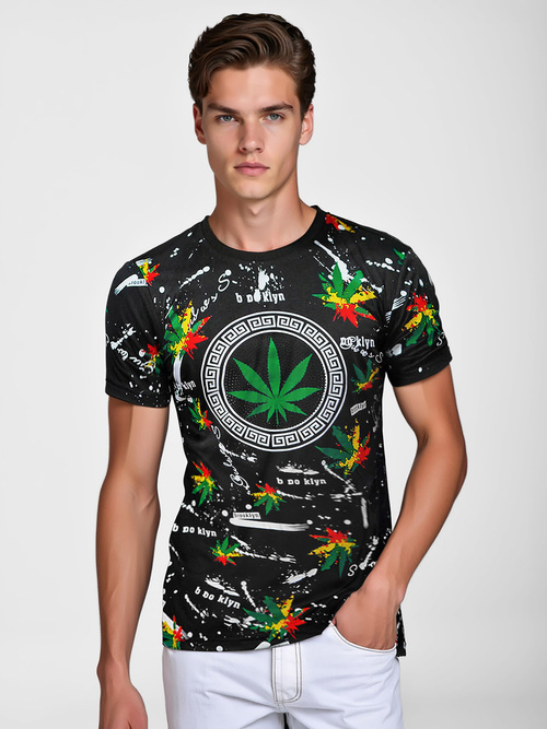 Moška majica črna OZONEE O/T131/3Z