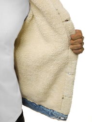 Moška jeans jakna svetlo-modra OZONEE BN/5940