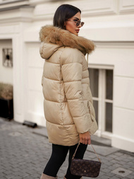 Ženska zimska jakna bež OZONEE JS/5M3257/62