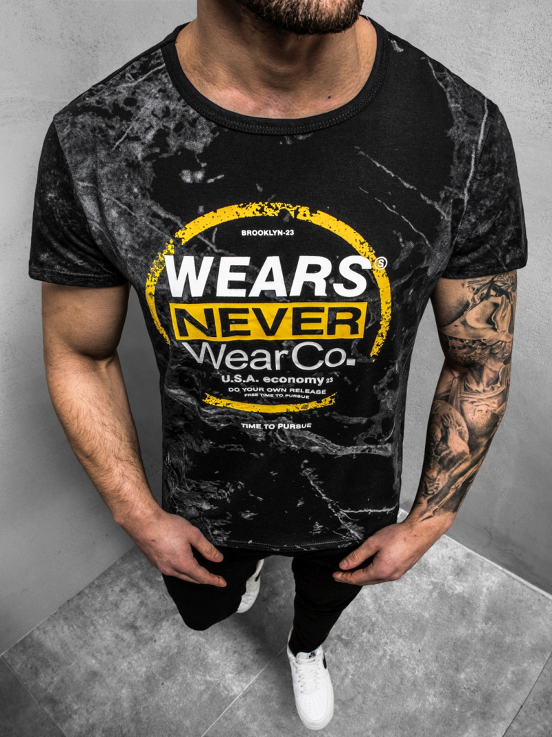 Moška majica črna OZONEE JS/SS10925Z