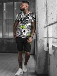 Moška trenirka belo-zelena OZONEE O/HM789Z