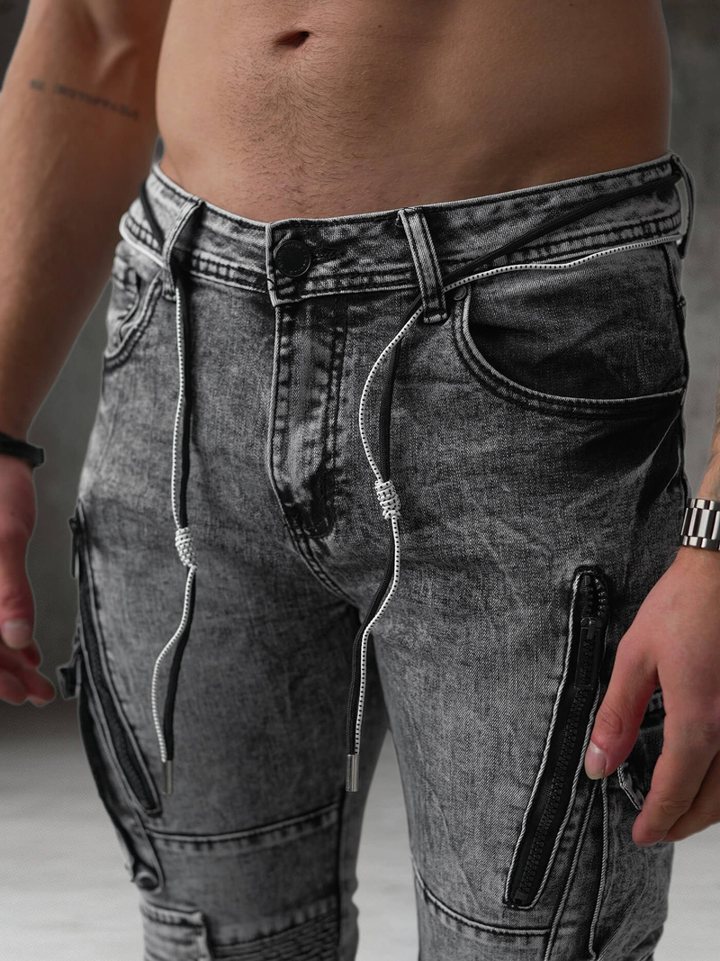 Moške kavbojke grafitne OZONEE O/E10017