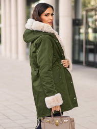 Ženska zimska jakna zelena OZONEE JS/M763/136Z