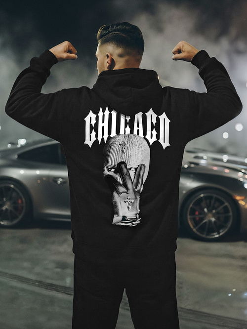 Moška jopa s kapuco črna OZONEE JS/21B1903/3