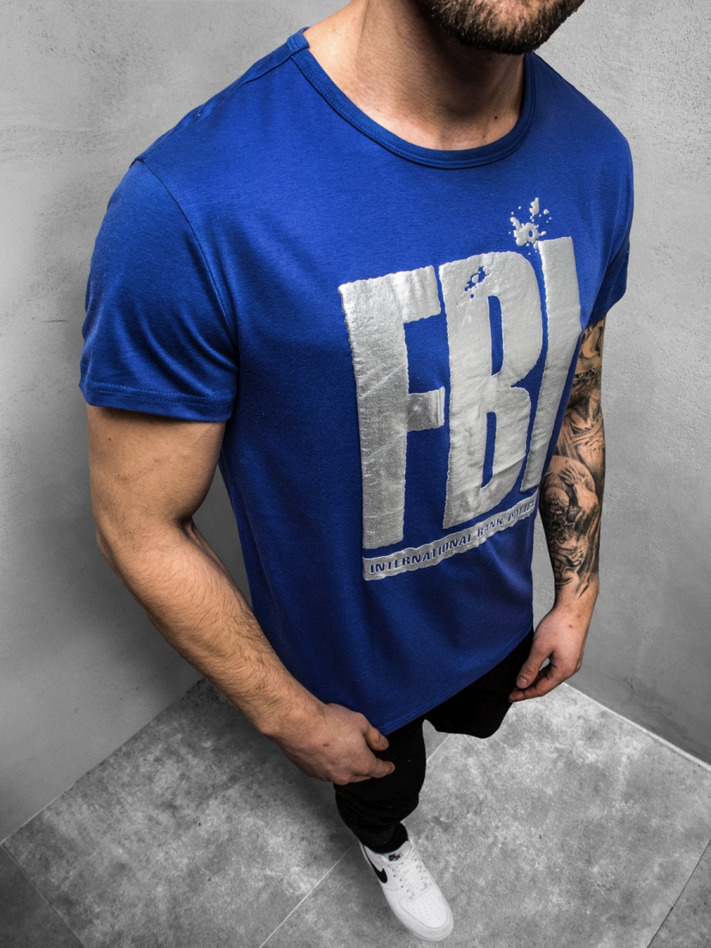 Moška majica modra OZONEE JS/SS100730Z