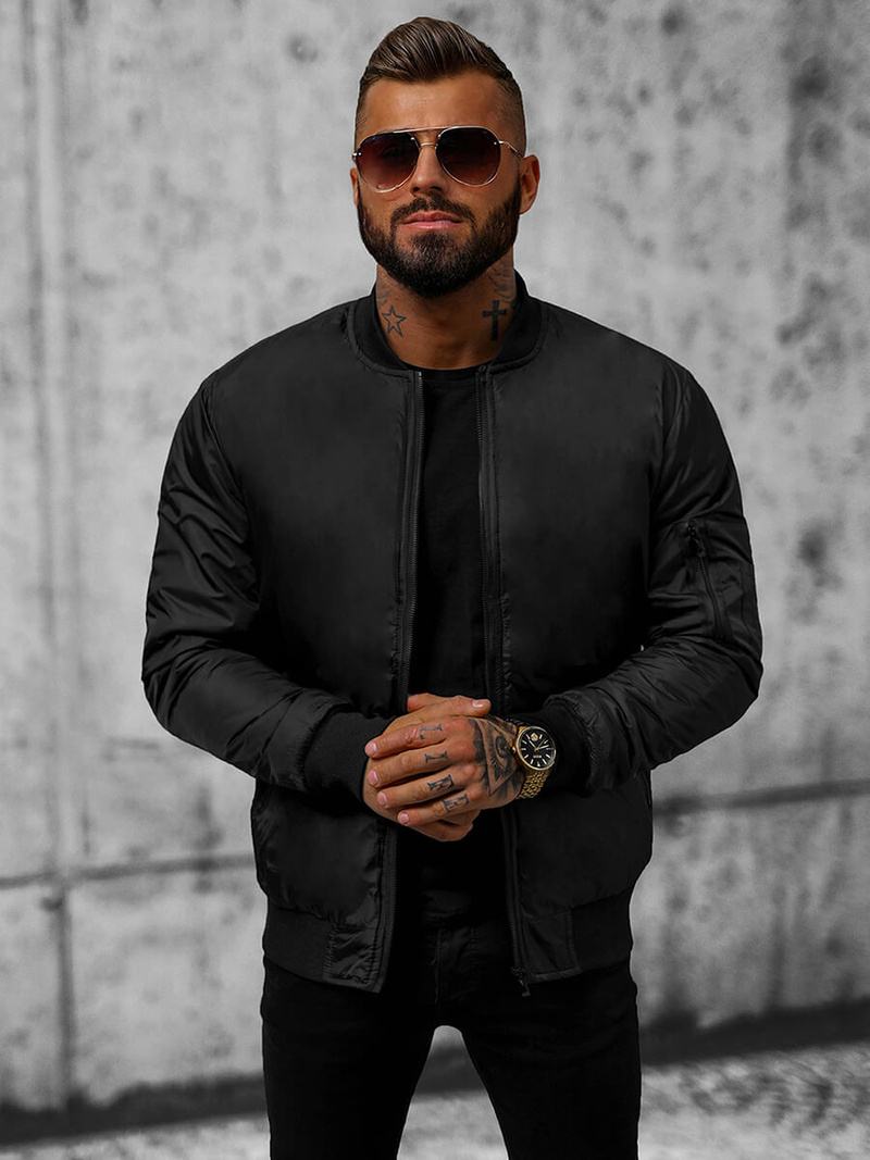 Moška jakna črna OZONEE JS/AK95Z