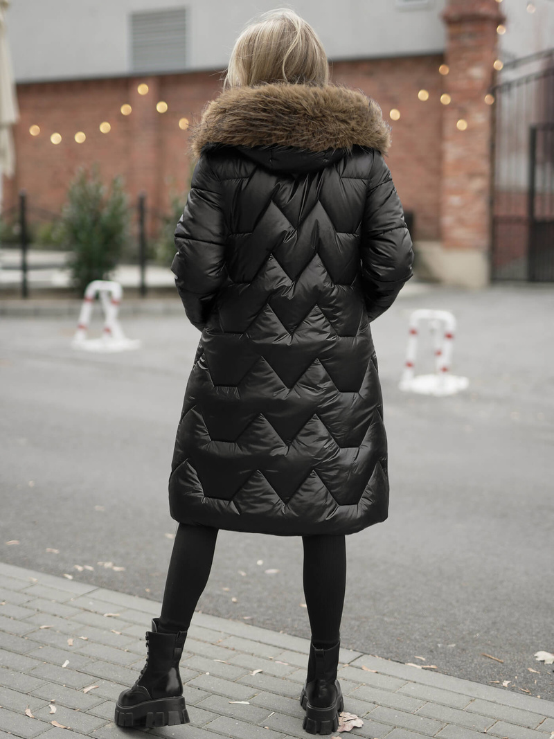 Ženska zimska jakna črna OZONEE O/5M3229/392Z