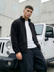 Moška jopa z zadrgo črna OZONEE JS/HH016/3