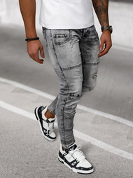 Moške kavbojke grafitne OZONEE NB/MP0163N