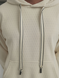 Moška jopa s kapuco ecru OZONEE O/G3065