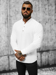 Elegantna moška srajca bela OZONEE O/V31