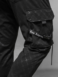 Moške športne hlače črne OZONEE O/PS6021