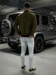 Moške kavbojke Svetlomodre OZONEE O/EM8889Z