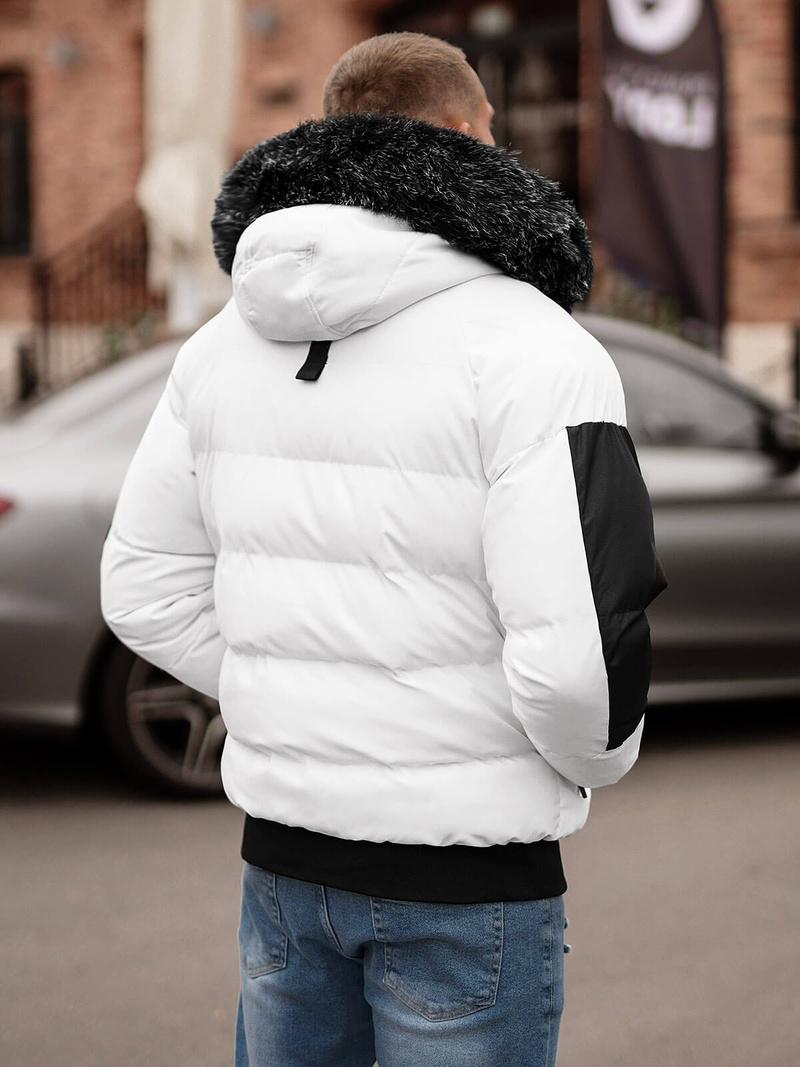 Moška zimska jakna bela OZONEE O/M798Z