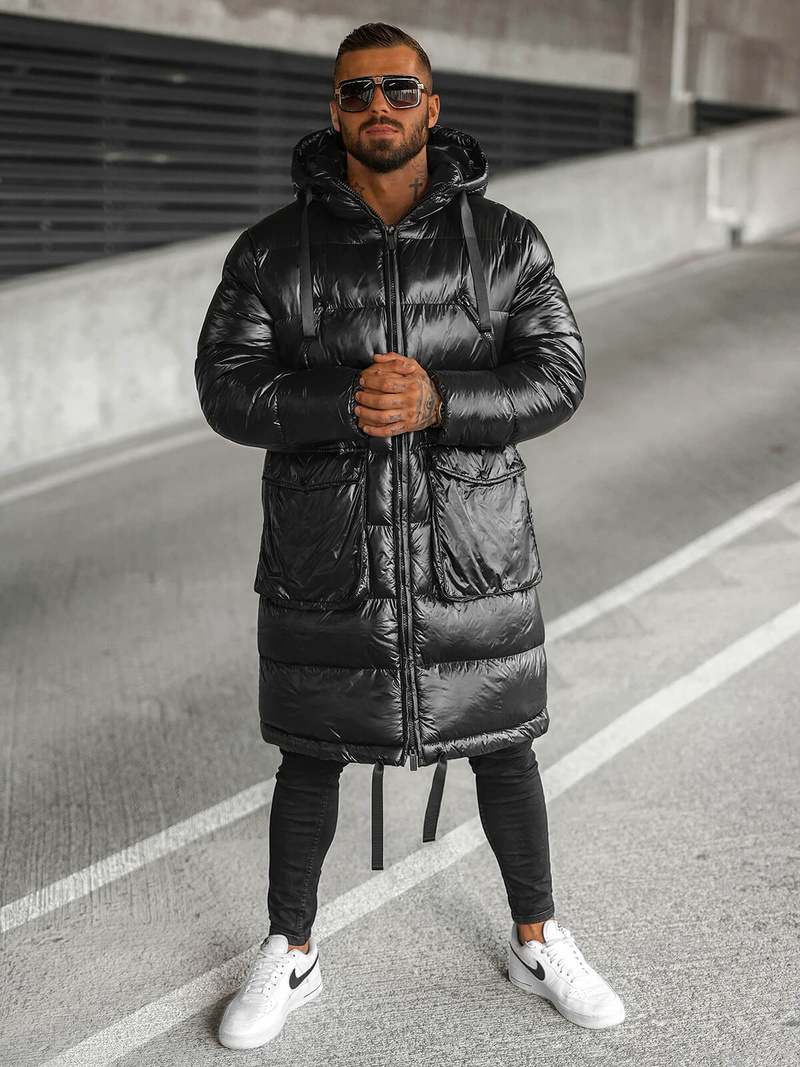 Moška zimska jakna črna OZONEE O/M3205Z