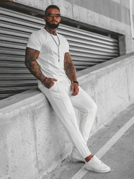 Moška trenirka bela OZONEE O/12135