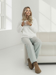 Ženska jopica s kapuco bela OZONEE JS/HH007/1