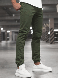 Moške hlače chino jogger zelene OZONEE JB/JP1145/8