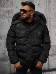 Moška zimska jakna črna OZONEE JS/27M8109