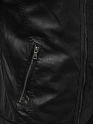 Moška usnjena jakna črna OZONEE YD/BF5916309Z