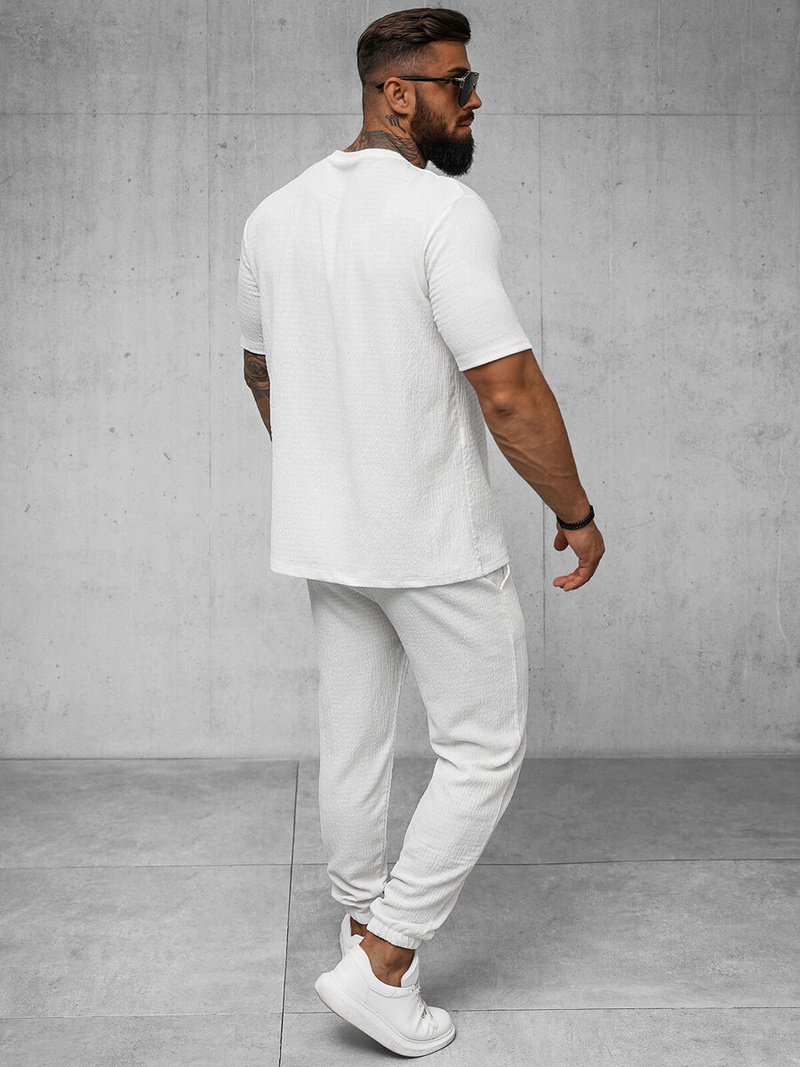 Moške športne hlače bele OZONEE O/K960SP