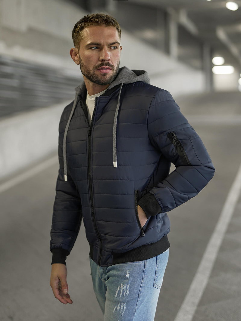 Moška jakna mornarsko modra OZONEE JS/8M985/215Z