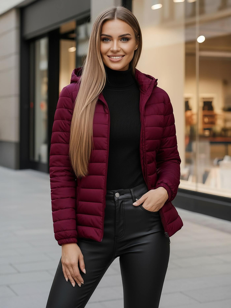 Ženska jakna bordo OZONEE JS/16M9103/01Z