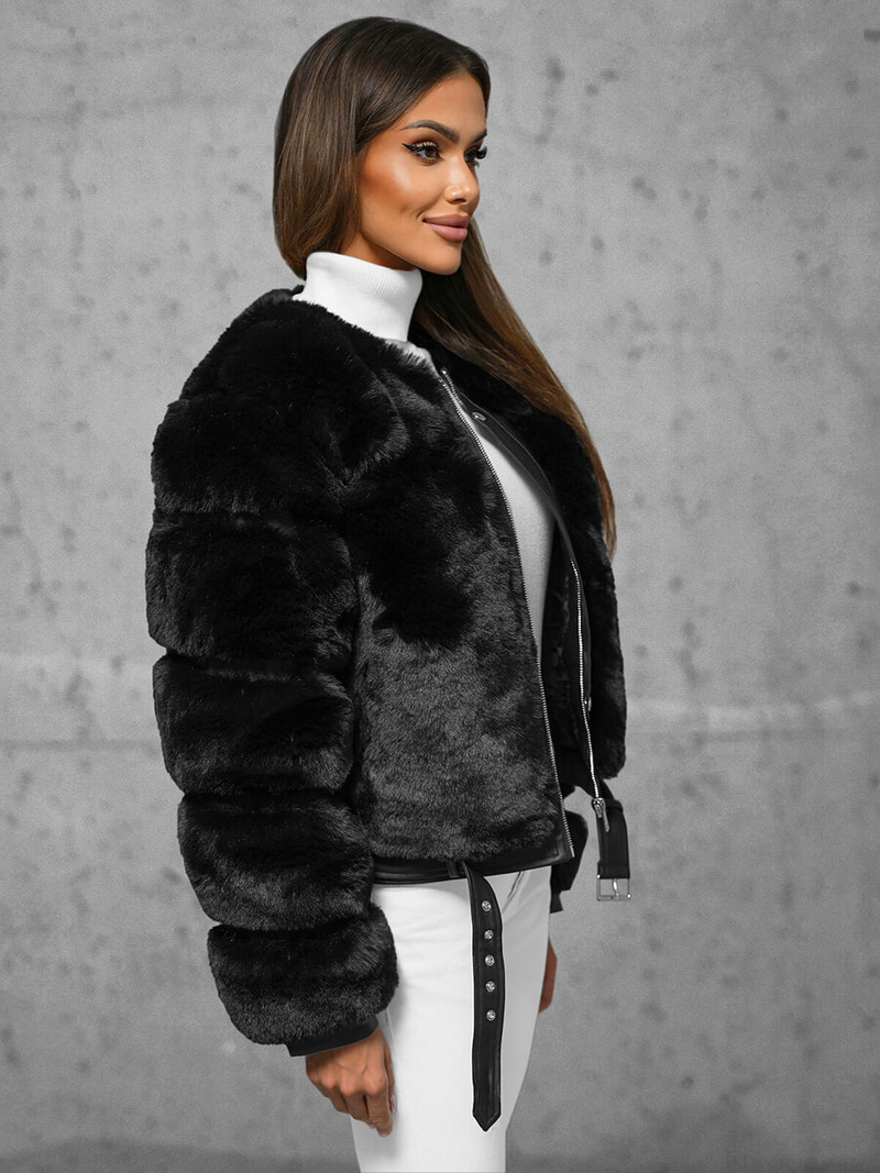 Ženska jakna črna OZONEE JS/11Z8080