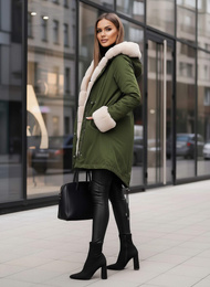 Ženska zimska jakna zelena OZONEE JS/M763/136Z