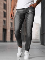 Moške kavbojke grafitne OZONEE NB/MP0199GSZ