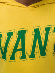 Moška majica s kapuco rumena OZONEE B/60042Z