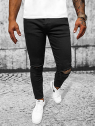 Moške Kavbojke Črne OZONEE E/5391/02