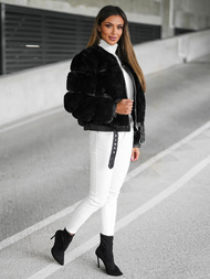 Ženska jakna črna OZONEE JS/11Z8080Z