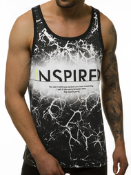 Moška majica brez rokavov bela OZONEE JS/SS11050